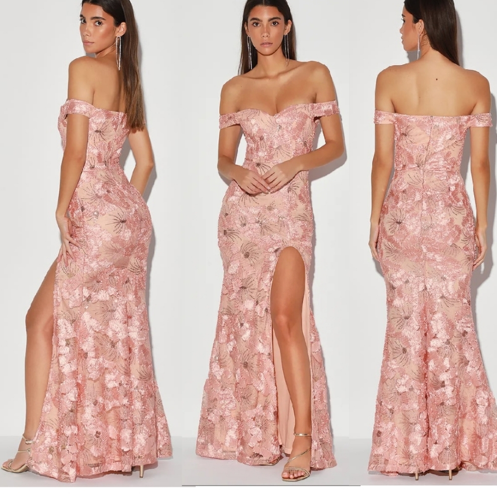 NWT Lulus True to Your Love Blush Pink Maxi Dress